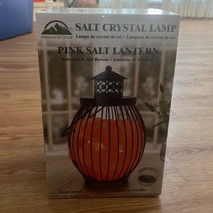 Pink Salt Lantern. (Salt Crystal Lamp)